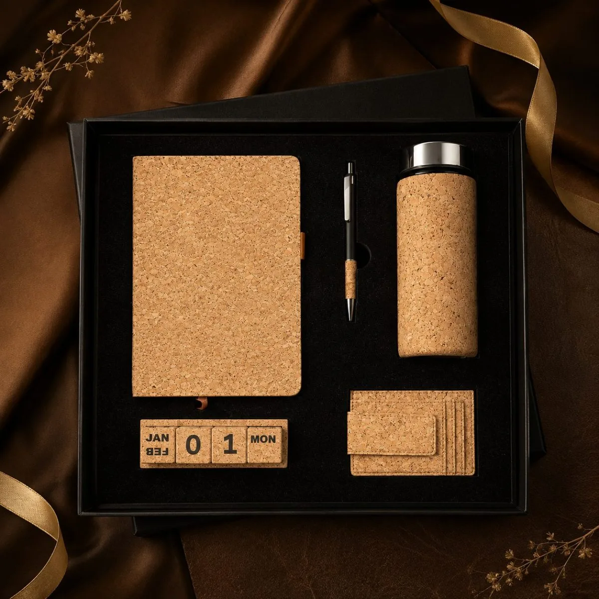 Cork Executive Gift Box — sustainable cork corporate gift kit, design 18