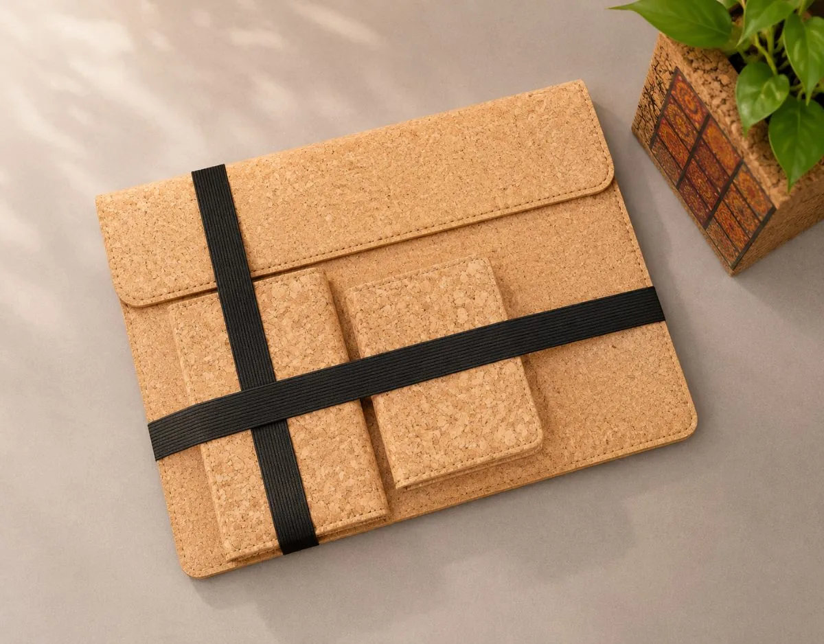 Signature cork sustainable corporate gift kit