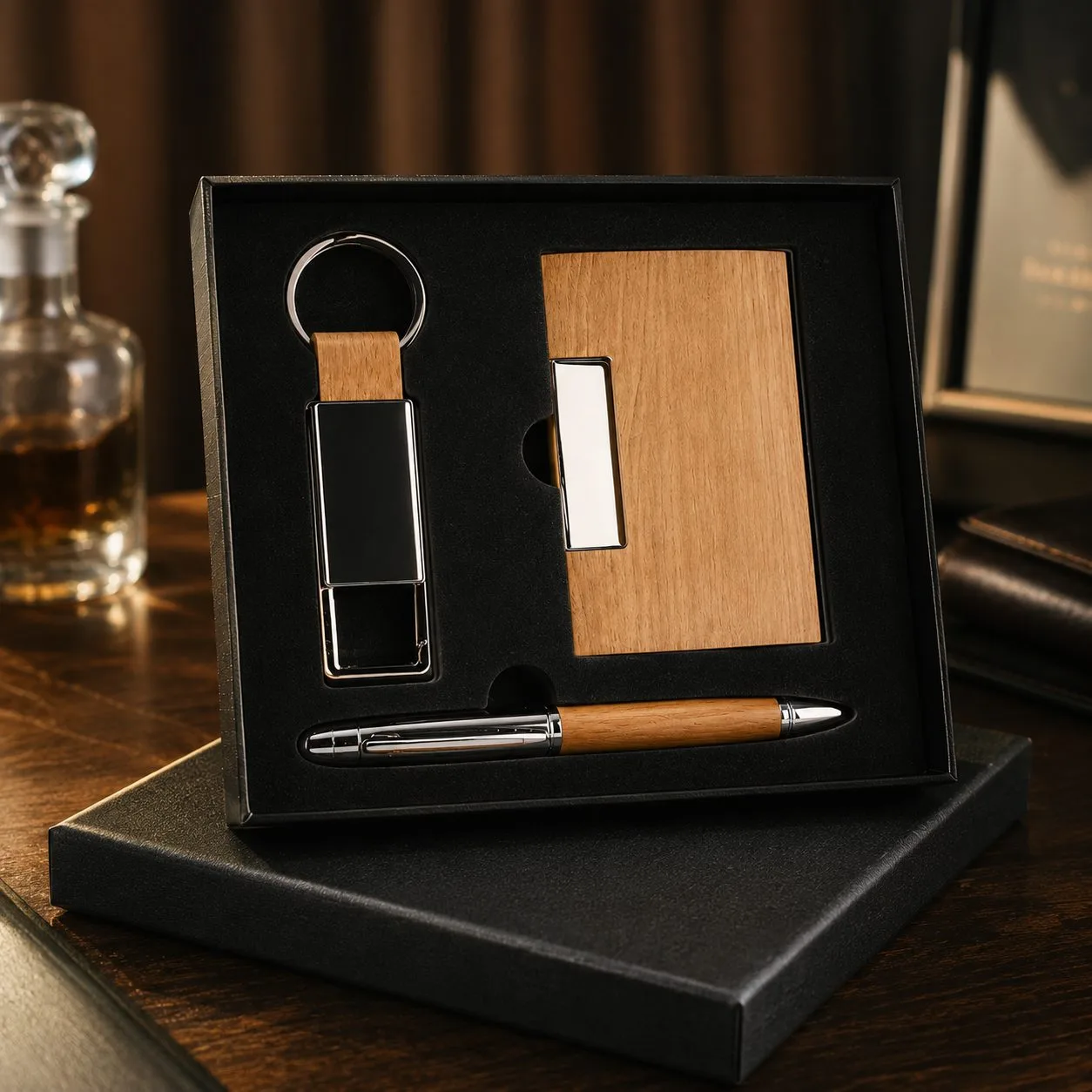 Wooden eco-friendly corporate gift kit, alternate design